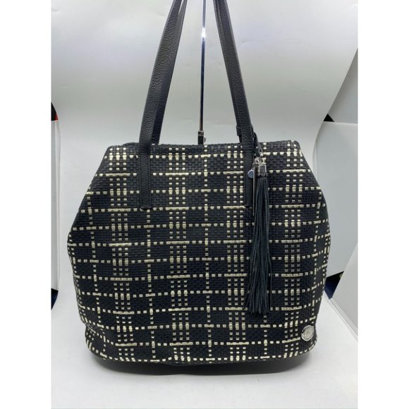 Vince Camuto Large Gold Black Tote Bag - Picture 4 of 13